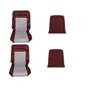 FORD MUSTANG 1965-1967 DELUXE SIEGES BAQUETS SPORT ROUGE BLANC Pony Bucket Sport Seats Red White pair SCOTT DRAKE SS-66-P-BUCK-R