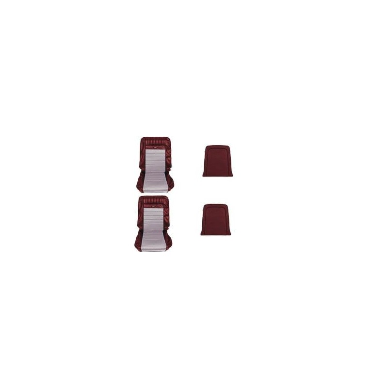 FORD MUSTANG 1965-1967 DELUXE SIEGES BAQUETS SPORT ROUGE BLANC Pony Bucket Sport Seats Red White pair SCOTT DRAKE SS-66-P-BUCK-R