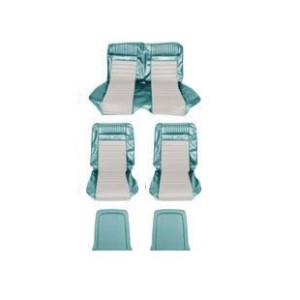 FORD MUSTANG 1965-1967 DELUXE COUPE SIEGE SPORT BLEU EAU Pony coupe Sport Seats Aqua SCOTT DRAKE SS-66CP-FULL-AQ