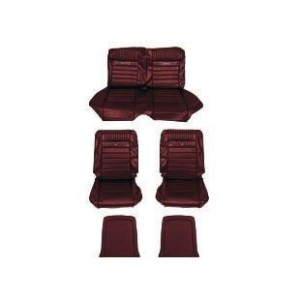FORD MUSTANG 1965-1967 DELUXE CABRIOLET SIEGE SPORT FONCE ROUGE Convertible Pony Sport Seat Dark Red SCOTT DRAKE SS-66CV-FULL-DR