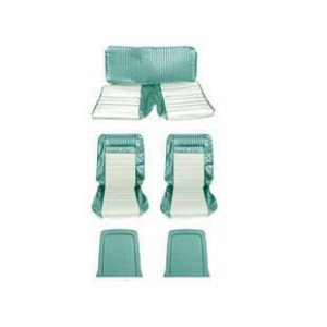 FORD MUSTANG 1965-1967 FASTBACK SET DE HOUSSE COUVRE SIEGES SPORT BLEU TURQUOISE Fastback Pony Sport Seat Aqua SCOTT DRAKE SS-66