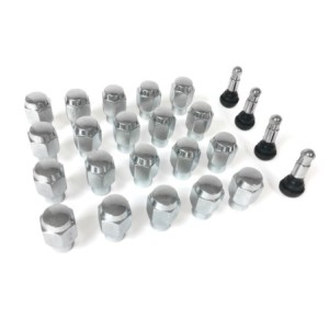 KIT D INSTALLATION SPECIAL POUR JANTES LEGENDARY V8 A 5 TROUS Legendary Wheel Installation Kit 1/2-20 Lug Nuts + & 4 Valve Stems