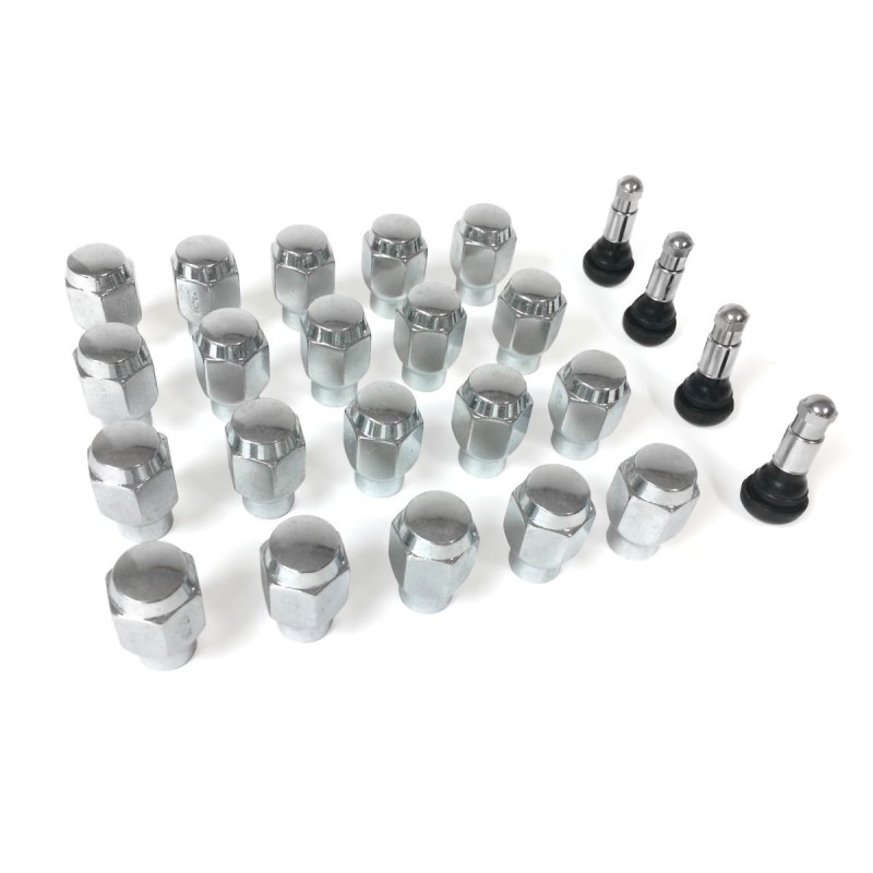 KIT D INSTALLATION SPECIAL POUR JANTES LEGENDARY V8 A 5 TROUS Legendary Wheel Installation Kit 1/2-20 Lug Nuts + & 4 Valve Stems