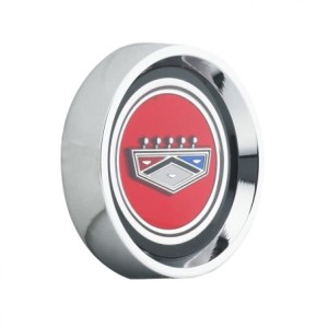FORD MUSTANG 1964-1973 CAPS CACHE MOYEU DE JANTE LEGENDARY COURONNE ROUGE ET CONTOUR CHROME Red crown with Chrome Bezel Legendar