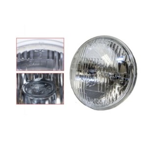FORD MUSTANG 1969 LAMPE HALOGENE 5 3/4 POUCES COTE AILE CROISEMENT ET PLEIN PHARE ORIGINAL LOGO FoMoCo inch high low round halog
