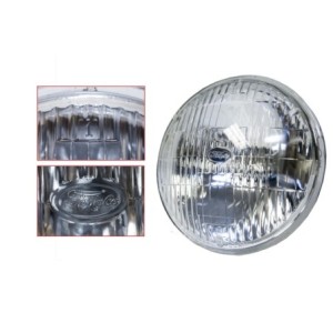 FORD MUSTANG 1964-1973 LAMPE HALOGENE 5 3/4 POUCES COTE CALANDRE PHARE ORIGINAL LOGO FOMOCO inch high round halogen sealed beam
