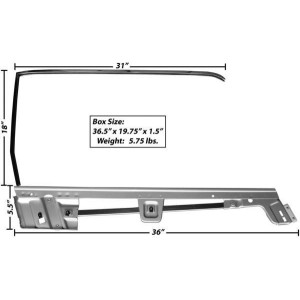 FORD MUSTANG 1967-1968 COUPE CHASSI DE FENETRE SANS VITRE COTE DROIT PASSAGER door window frame kit rh MUSCLECAR GT 3614AA