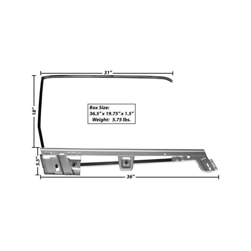 FORD MUSTANG 1967-1968 COUPE CHASSI DE FENETRE SANS VITRE COTE DROIT PASSAGER door window frame kit rh MUSCLECAR GT 3614AA