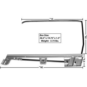 FORD MUSTANG 1967-1968 COUPE CHASSI DE FENETRE SANS VITRE COTE GAUCHE CONDUCTEUR door window frame kit lh MUSCLECAR GT 3614AB