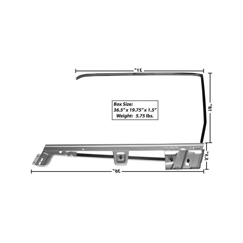 FORD MUSTANG 1967-1968 COUPE CHASSI DE FENETRE SANS VITRE COTE GAUCHE CONDUCTEUR door window frame kit lh MUSCLECAR GT 3614AB