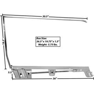 FORD MUSTANG 1967-1968 CABRIOLET CHASSI DE FENETRE SANS VITRE COTE DROIT PASSAGER door window frame kit rh conv MUSCLECAR GT 361