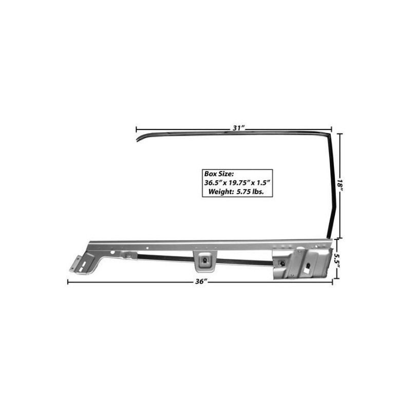 FORD MUSTANG 1967-1968 CABRIOLET CHASSI DE FENETRE SANS VITRE COTE GAUCHE CONDUCTEUR door window frame kit lh conv MUSCLECAR GT
