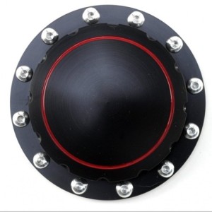 FORD MUSTANG 1964-1973 BOUCHON DE RESERVOIR TRAPPE A ESSENCE ALUMINIUM TAILLE MASSE NOIR Billet Fuel Cap black SCOTT DRAKE B-903