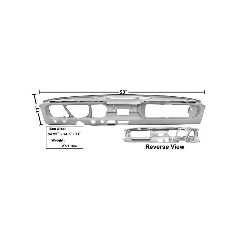 FORD MUSTANG 1966 STRUCTURE METAL DE TABLEAU DE BORD dash panel MUSCLECAR GT 3625Q