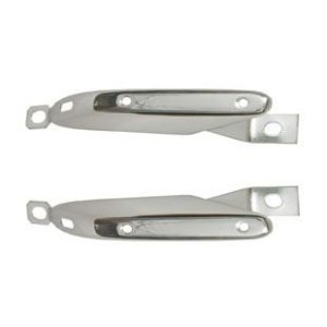 FORD MUSTANG 1967-1968 PAIRE DE BANANES CHROME POUR PARE CHOC AVANT AVEC TROUS front bumper guards with trim hole MUSCLECAR GT 3