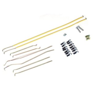FORD MUSTANG 1967-1968 TRINGLERIE D OUVERTURE DES PORTES door latch control rod set MUSCLECAR GT 3640ZC C7ZZ-6521940-KT