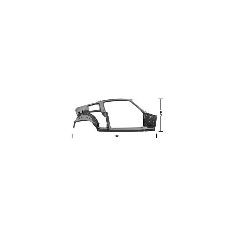 FORD MUSTANG 1967-1968 FASTBACK LATERAL DROIT COTE PASSAGER ASSEMBLE quarter/door frame assy rh MUSCLECAR GT 3645T