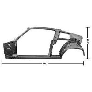 FORD MUSTANG 1967-1968 FASTBACK LATERAL GAUCHE COTE CONDUCTEUR ASSEMBLE quarter/door frame assy lh MUSCLECAR GT 3645U