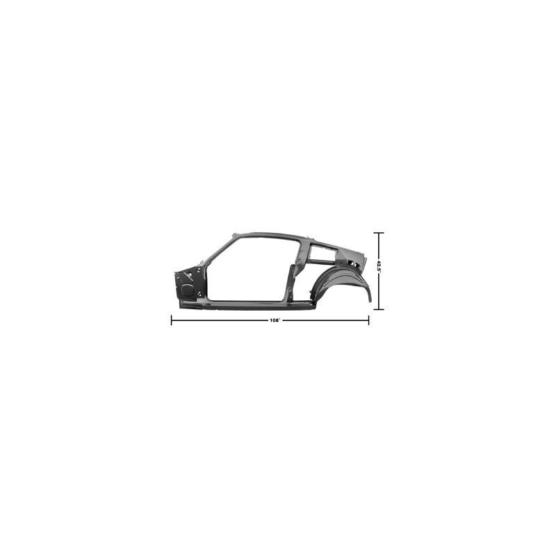 FORD MUSTANG 1967-1968 FASTBACK LATERAL GAUCHE COTE CONDUCTEUR ASSEMBLE quarter/door frame assy lh MUSCLECAR GT 3645U
