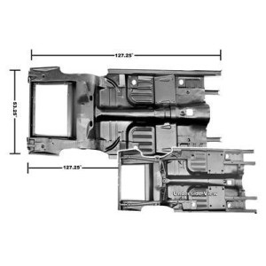 FORD MUSTANG 1964-1968 CABRIOLET PLANCHER TOTAL COMPLET AVEC SUPPORTS DE SIEGES LONGERONS ARRIERE ET PLANCHER DE COFFRE full flo