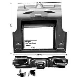 FORD MUSTANG 1964-1966 PLANCHER DE COFFRE COMPLET CABRIOLET trunk floor complete convertible MUSCLECAR GT 3649S-A