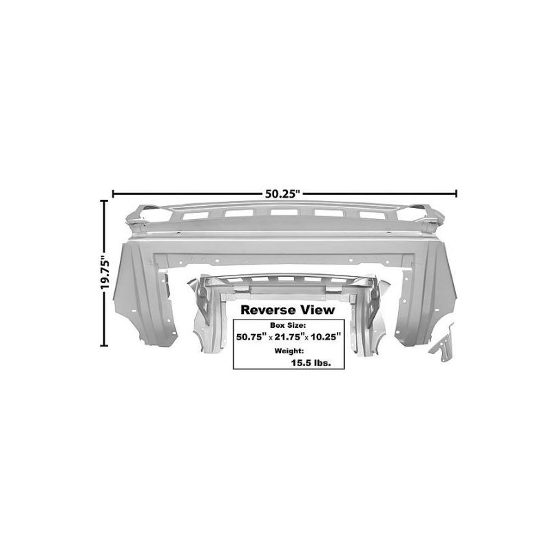 FORD MUSTANG 1967-1968 FORD MUSTANG 1967-1968 FASTBACK SQUELETTE DE SUPPORT DE COFFRE Fastback back Rear Upper Panel Brace MUSCL