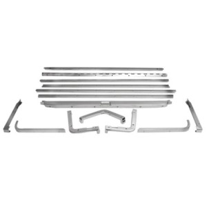 FORD MUSTANG 1969-1970 SPORTSROOF FASTBACK CHROMES DE BANQUETTE ARRIERE RABATTABLE fold down seat molding f/b MUSCLECAR GT M3507