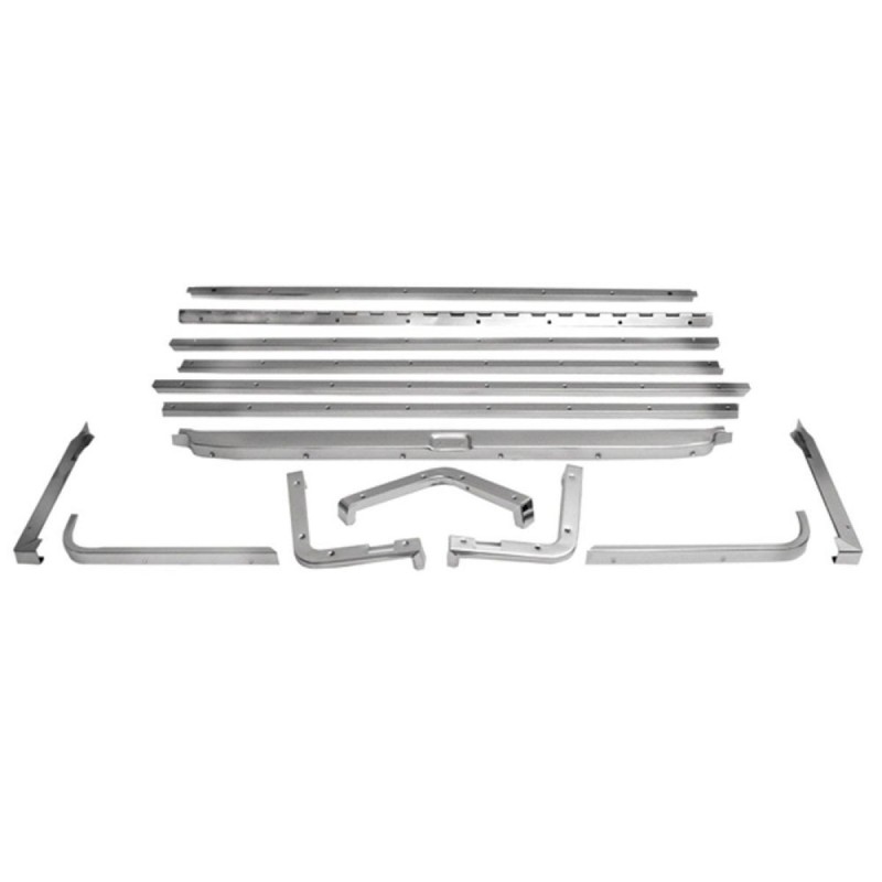 FORD MUSTANG 1969-1970 SPORTSROOF FASTBACK CHROMES DE BANQUETTE ARRIERE RABATTABLE fold down seat molding f/b MUSCLECAR GT M3507