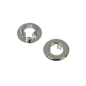 FORD MUSTANG 1965-1968 GROMMET DE PASSAGE DE LOQUET DE PORTE PLASTIQUE CHROME Lock knob grommets chrome SCOTT DRAKE C5DZ-6221999