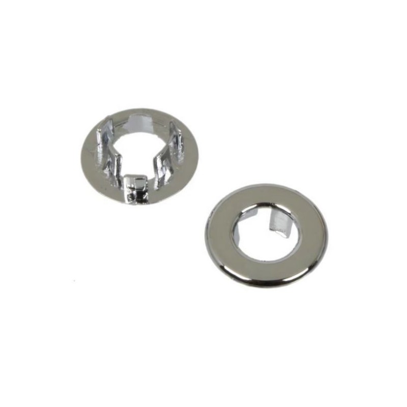 FORD MUSTANG 1965-1968 GROMMET DE PASSAGE DE LOQUET DE PORTE PLASTIQUE CHROME Lock knob grommets chrome SCOTT DRAKE C5DZ-6221999