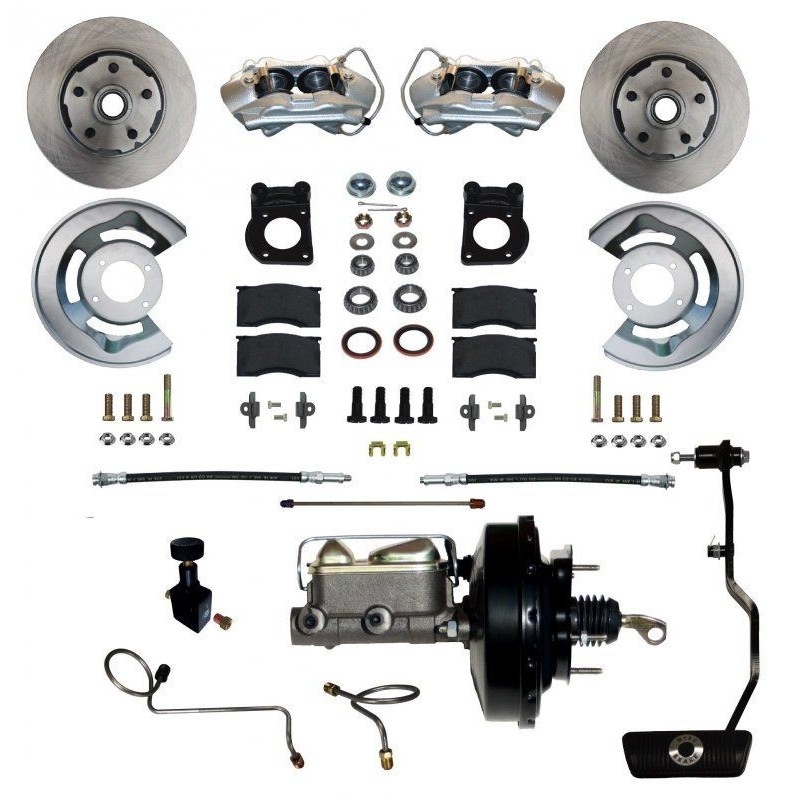 FORD MUSTANG 1967-1969 V8 KIT CONVERSION COMPLET DE TAMBOURS A KIT FREINS A DISQUES AVANT 4 PISTONS POUR BOITE AUTOMATIQUE + BOO