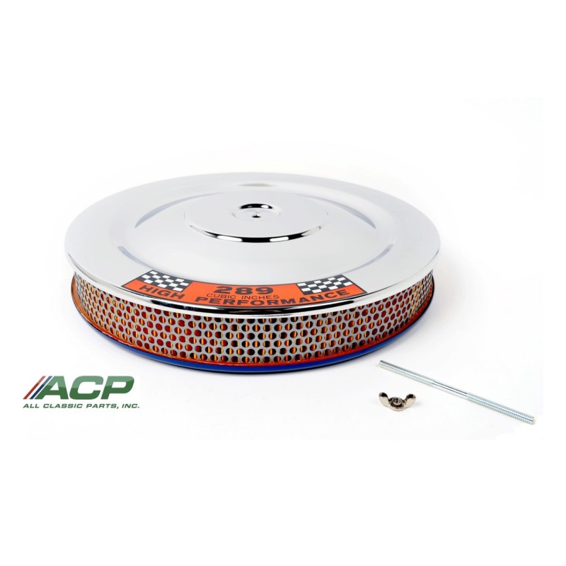 FORD MUSTANG 1965-1973 FILTRE A AIR CHROME BLEU HAUTE PERFORMANCE FINITION CONCOURS 289 air cleaner assembly hipo ACP FM-EA003 C