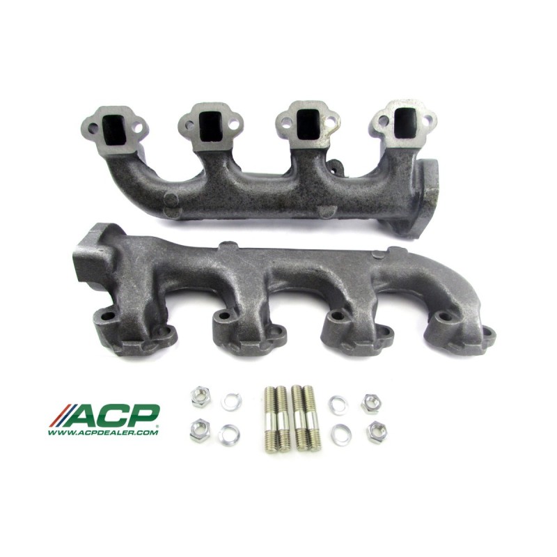 FORD MUSTANG 1964-1973 PAIRE DE COLLECTEURS D ECHAPPEMENT STANDARD MOTEURS V8 289 302 exhaust manifolds no casting numbers v8 28