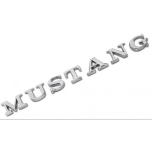 FORD MUSTANG 1965-1972 LETTRES LETTRAGE CHROME DE COFFRE MALE ARRIERE ET AILES AVANT FIXATION SUR TROUS Trunk letter emblems SCO