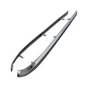 FORD MUSTANG 1965-1966 COUPE PAIRE DE CHROME DE JONCTION ENTRE CAROSSERIE ET VINYL DE TOIT vinyl top molding pair ACP FM-BV001 C