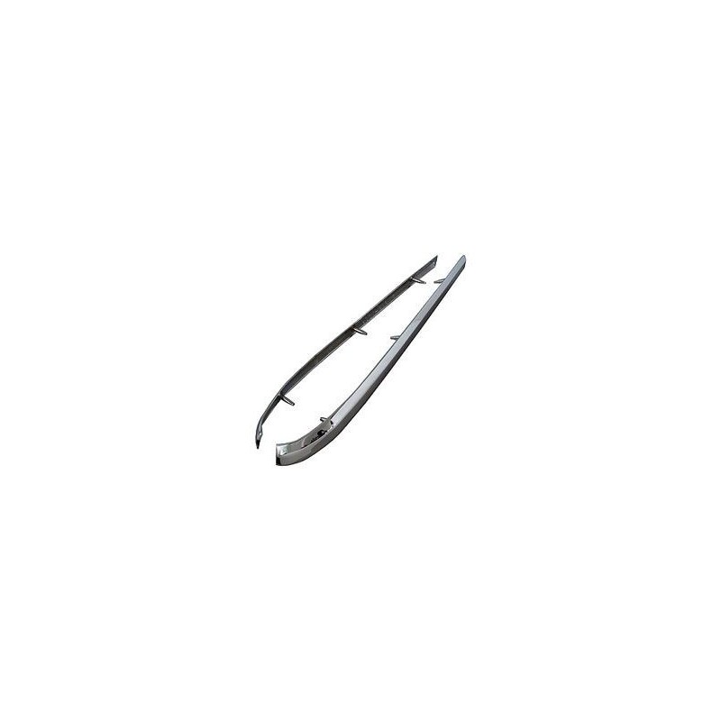 FORD MUSTANG 1965-1966 COUPE PAIRE DE CHROME DE JONCTION ENTRE CAROSSERIE ET VINYL DE TOIT vinyl top molding pair ACP FM-BV001 C