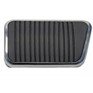 FORD MUSTANG 1965-1973 PAD CAOUTHOUC DESSUS DE PEDALE DE FREIN A TAMBOUR BOITE MANUELLE brake pedal pad w/ ss trim drum manual A