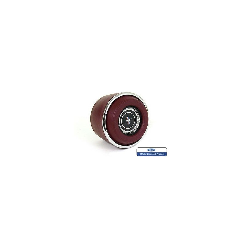 FORD MUSTANG 1967 BLOC CENTRALE BOULE DE VOLANT ROUGE FONCE horn pad dark red SCOTT DRAKE C7ZZ-3623-RD
