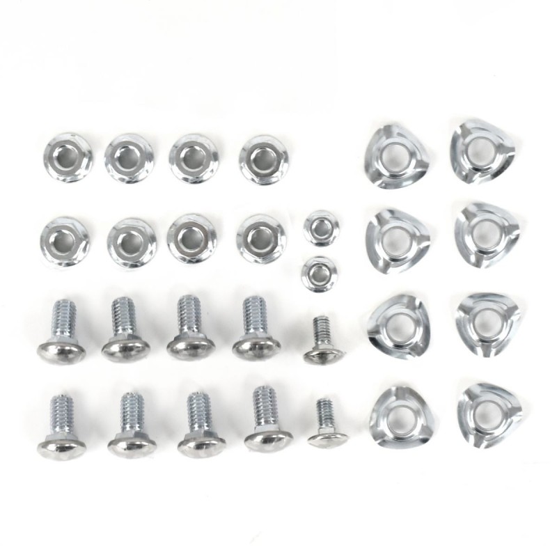 FORD MUSTANG 1964-1970 KIT COMPLET 28 PIECES VIS DE FIXATION PARE CHOC DELUXE Bumper bolt kit deluxe 28 piece kit deluxe ACP FM