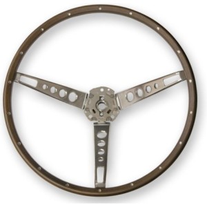 FORD MUSTANG 1965-1966 VOLANT DELUXE LOOK BOIS SANS ÉTOILE NI SYSTEME KLAXON Steering Wheel (Wood) SCOTT DRAKE C5ZZ-3600-N