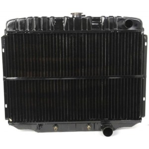 FORD MUSTANG 1968-1969 V8 289 302 351 RADIATEUR CUIVRE PREMIUM PEINT NOIR MAXCORE 24 POUCES (61 cm) 3 RANGEES radiator w/ac - co