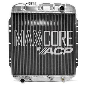 FORD MUSTANG 1965-1966 6 CYLINDRES 170 200 RADIATEUR MAXCORE 2 RANGEES SORTIE GAUCHE ALUMINIUM 2 RANGEES maxcore radiator 6 cyli