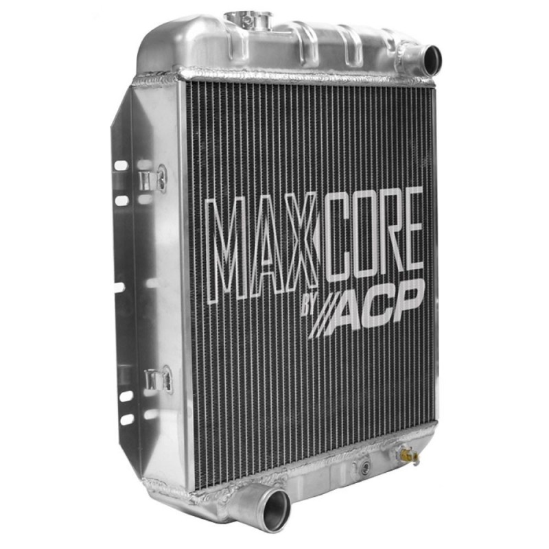 FORD MUSTANG 1965-1966 V8 CONVERSION 302 RADIATEUR MAXCORE 2 RANGEES SORTIE GAUCHE ALUMINIUM 2 RANGEES maxcore radiator v8 5.0 c