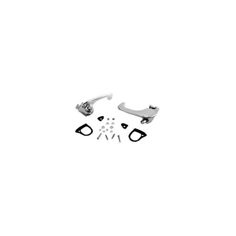 FORD MUSTANG 1967-1968 LOT POIGNEES DE PORTES CHROME EXTERIEUR door handle set polished chrome SCOTT DRAKE C7ZZ-6522404-5A