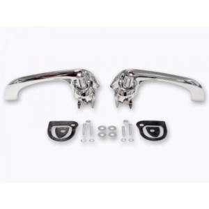 FORD MUSTANG 1964-1966 et 1969-1970 LOT POIGNEES DE PORTES CHROME EXTERIEUR door handle set polished chrome ACP FM-BD021 C4DZ-62