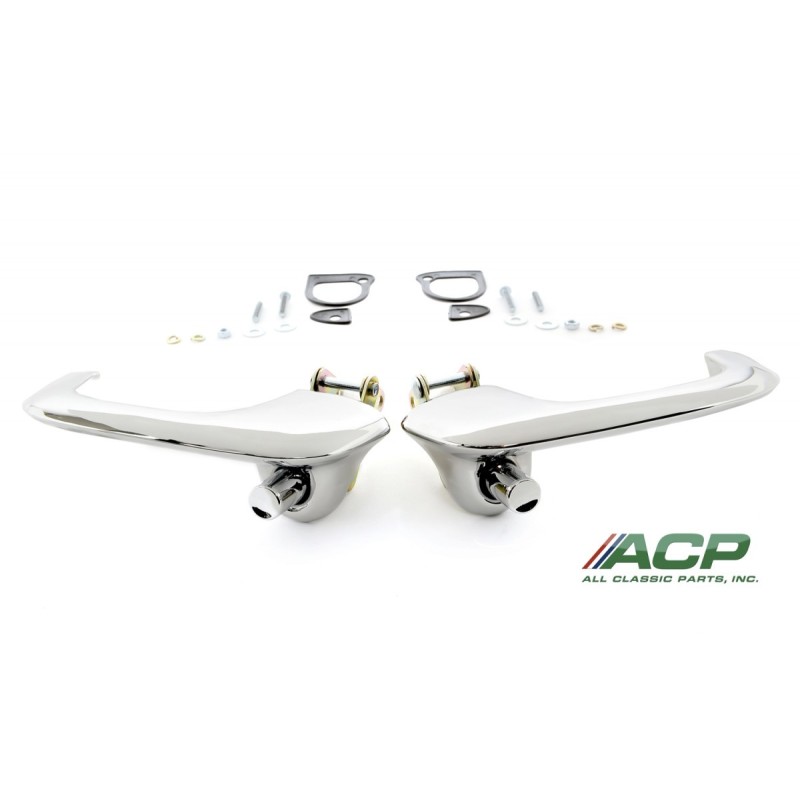 FORD MUSTANG 1967-1968 PAIRE DE POIGNEES DE PORTE EXTERIEUR outside door handle assembly pair ACP FM-BD022 C7ZZ-6222404/5A C7ZZ