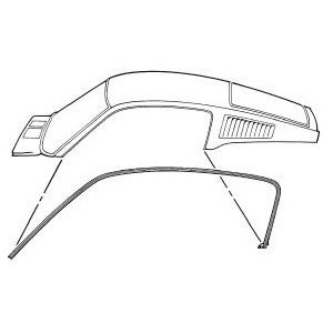FORD MUSTANG 1967-1968 FASTBACK PAIRE DE JOINTS RAIL D ETANCHEITE DE PORTE SUR TOIT GAUCHE + DROIT Fastback roof rail seal SCOTT