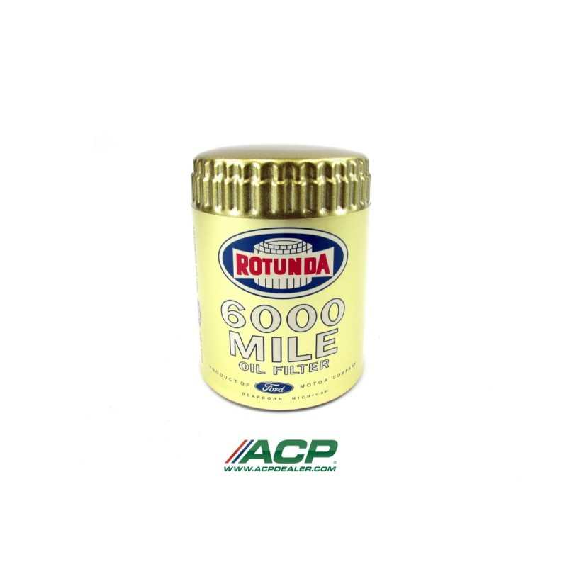 FORD MUSTANG 1964-1966 FILTRE A HUILE DORE SOUS LICENCE OFFICIELLE FORD R1-A oil filter ford rotunda r1-a gold ford official lic