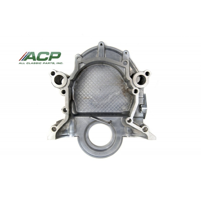 FORD MUSTANG 1965-1973 CACHE COUVERCLE CHAINE DE DISTRIBUTION POUR POMPE A EAU FONTE timing chain cover w/ dipstick hole 289 302