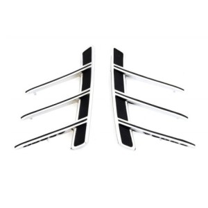 FORD MUSTANG 1966 PAIRE DE CHROME D ORNEMENTS D AILES ARRIERE quarter panel ornament pair ACP FM-BQ002B C6ZZ-65290A76-7